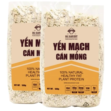 Combo Tiết Kiệm Yến Mạch Cán Dẹt 0.9mm DK Harvest Nhập Khẩu Úc 1-3kg - Giảm Cân Ngũ Cốc Giá 49.000 VND