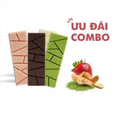 Combo Trải Nghiệm Bar 20g Belcholat Thanh Socola Cacao Đủ Vị Ít Đường Ăn Vặt Tiện Lợi