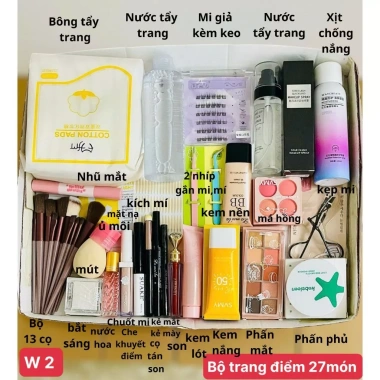 Combo Trang Điểm 12-27 Món Đầy Đủ Từ Cơ Bản Đến Nâng Cao Giá Chỉ 78.905 VND