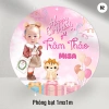 Combo trang trí sinh nhật bé gái màu hồng B2 - giảm giá còn 70.000đ 2