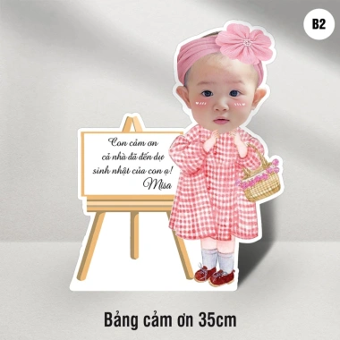 Combo trang trí sinh nhật bé gái màu hồng B2 - giảm giá còn 70.000đ 3