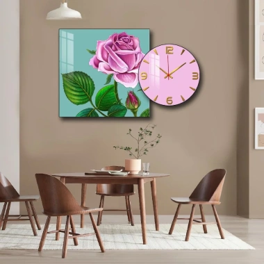 Combo Tranh Kim Trôi Họa Tiết Hoa Nền Hồng - Giá Rẻ 249k cho Phòng Khách, Quà Tặng 7