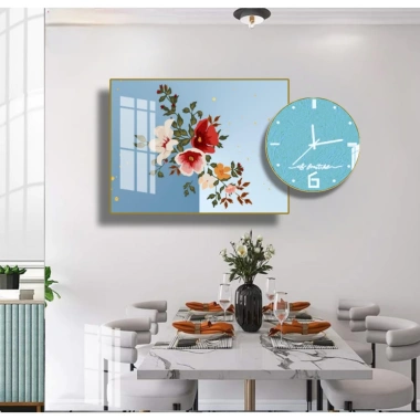 Combo Tranh Ngang + Đồng Hồ Kim Trôi Hiện Đại - Chỉ 319k Phòng Khách, Quà Tặng 6 Combo Tranh Ngang + Đồng Hồ Kim Trôi Hiện Đại - Chỉ 319k Phòng Khách, Quà Tặng 6