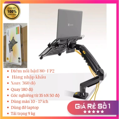 Combo Treo Màn Hình F80 17-30 Kẹp Đỡ Laptop FP2 10-17 Xoay 360 Giá 245.000 VNĐ