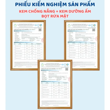 Combo Tưới Tắn bé: Kem dưỡng ẩm, kem chống nắng, bọt rửa mặt 100ml Dịu nhẹ, 389.000₫