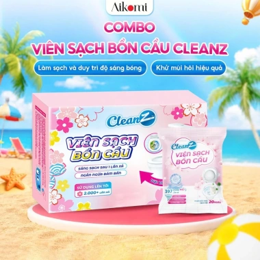 Combo Viên sạch bồn cầu CleanZ - Chai thả khử mùi, diệt vi khuẩn, tẩy mảng bám, 99.000 VND