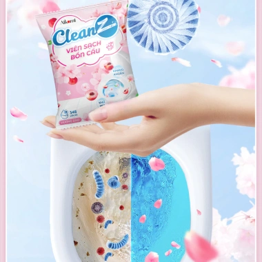Combo Viên sạch bồn cầu CleanZ - Chai thả khử mùi, diệt vi khuẩn, tẩy mảng bám, 99.000 VND