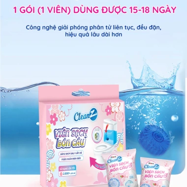 Combo Viên sạch bồn cầu CleanZ - Chai thả khử mùi, diệt vi khuẩn, tẩy mảng bám, 99.000 VND 3 Combo Viên sạch bồn cầu CleanZ - Chai thả khử mùi, diệt vi khuẩn, tẩy mảng bám, 99.000 VND 3
