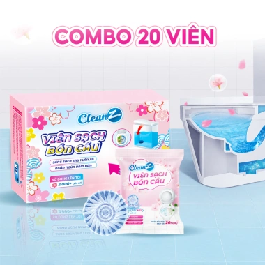 Combo Viên sạch bồn cầu CleanZ - Chai thả khử mùi, diệt vi khuẩn, tẩy mảng bám, 99.000 VND 9 Combo Viên sạch bồn cầu CleanZ - Chai thả khử mùi, diệt vi khuẩn, tẩy mảng bám, 99.000 VND 9