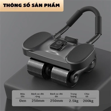 Con lăn 4 bánh trợ lực tặng đồng hồ + lót gối, bụng bắp tay bắp chân - Giá 224.000 VND