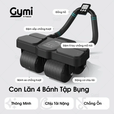 Con Lăn 4 Bánh Trợ Lực Thế Hệ Mới – Tập Bụng, Plank Tại Nhà, Khuỷu Tay Giá Ưu Đãi 296k 2