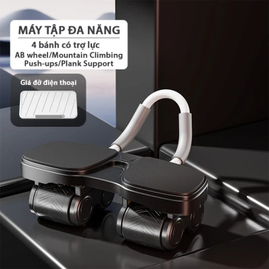 Con Lăn Tập Bụng 4 Bánh 2.025 LCD Sắc Nét, Trợ Lực Hỗ Trợ, Tập Tại Nhà, Kèm Kê Gối 8 Con Lăn Tập Bụng 4 Bánh 2.025 LCD Sắc Nét, Trợ Lực Hỗ Trợ, Tập Tại Nhà, Kèm Kê Gối 8