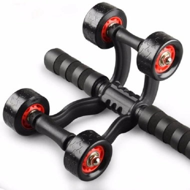 Con Lăn Tập Bụng 4 Bánh Yoga Tặng Thảm Tập Lăn 4 Bánh Giảm Mỡ Bụng Tại Nhà