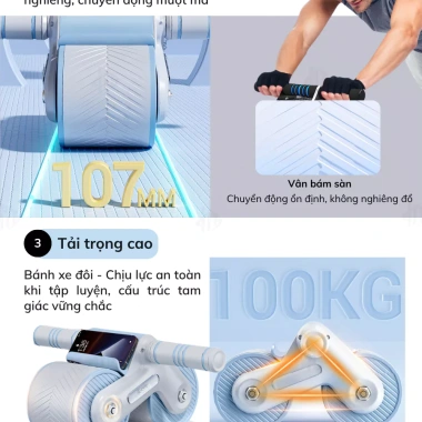 Con Lăn Tập Bụng HUTI SPORT 2 Bánh Đa Năng Giảm Mỡ Tập Gym Tại Nhà Giá 299.000 VNĐ 3 Con Lăn Tập Bụng HUTI SPORT 2 Bánh Đa Năng Giảm Mỡ Tập Gym Tại Nhà Giá 299.000 VNĐ 3