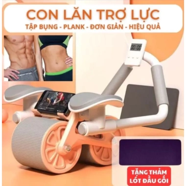 Con Lăn Tập Bụng Thế Hệ Mới – Trợ Lực 2 Bánh, Thiết Kế Chỗ Để Tay, Tặng Miếng Lót 3