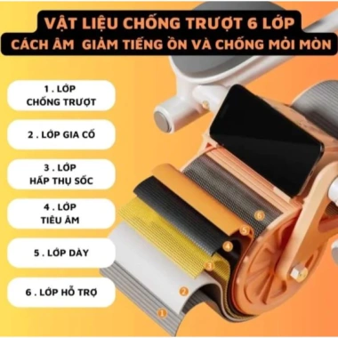 Con Lăn Tập Bụng Thế Hệ Mới – Trợ Lực 2 Bánh, Thiết Kế Chỗ Để Tay, Tặng Miếng Lót 8
