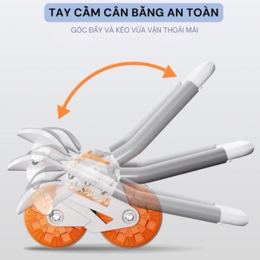 Con Lăn Trợ Lực Thế Hệ Mới 2 Bánh – Tập Bụng Tại Nhà, Chỗ Để Tay, Đếm Số Tiện 7