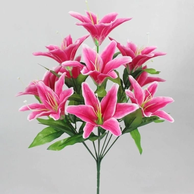 Conopery Hoa huệ nhân tạo 10 đầu - Bó hoa cô dâu đa màu, nhựa tinh tế, trang trí tiệc cưới tại nhà