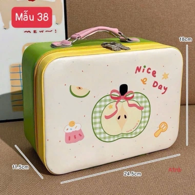 Cốp Da Đựng Đồ Trang Điểm Cá Nhân Hoạ Tiết Mèo Dễ Thương Giá Ưu Đãi 120.828 VND