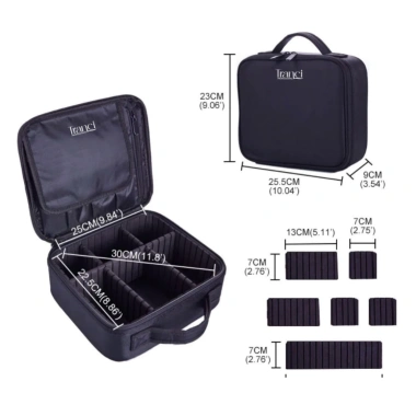 Cốp Đựng Đồ Makeup Tranci Vải Dạng Vali 2 Ngăn Size Lớn 26 - Tiện Lợi, Giá 169k 2