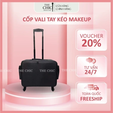 Cốp Vải Kéo 48cm Vali Đựng Make Up - 4 Ngăn Chuyên Nghiệp, Giá Giảm 845k THECHICVIETNAM Cốp Vải Kéo 48cm Vali Đựng Make Up - 4 Ngăn Chuyên Nghiệp, Giá Giảm 845k THECHICVIETNAM