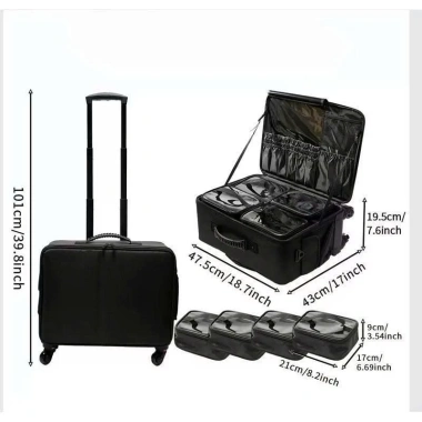 Cốp Vải Kéo 48cm Vali Đựng Make Up - 4 Ngăn Chuyên Nghiệp, Giá Giảm 845k THECHICVIETNAM 2
