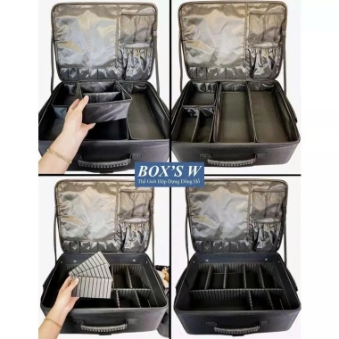 Cốp Vali Tay Kéo Đựng Đồ Make Up Size Lớn 48x19x44 - Vải Bền, Ngăn Kéo Chuyên Nghiệp - Giá 845.000đ