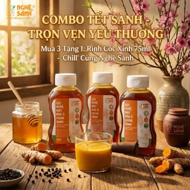 Cốt Nghệ Sành ủ mật ong 350ml giàu curcumin - Tăng cường miễn dịch, giảm còn 190k