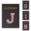 Cover Hộ Chiếu Da PU Hồng Letter Series - Ví Thẻ Kinh Doanh Đa Năng Cho Nữ, Bộ Travel Passport Holder
