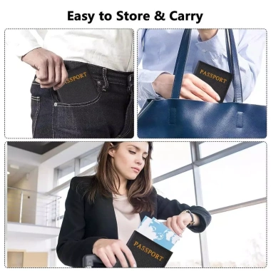 Cover Hộ Chiếu Da PU Hồng Letter Series - Ví Thẻ Kinh Doanh Đa Năng Cho Nữ, Bộ Travel Passport Holder