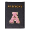 Cover Hộ Chiếu Da PU Hồng Letter Series - Ví Thẻ Kinh Doanh Đa Năng Cho Nữ, Bộ Travel Passport Holder 5
