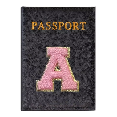 Cover Hộ Chiếu Da PU Hồng Letter Series - Ví Thẻ Kinh Doanh Đa Năng Cho Nữ, Bộ Travel Passport Holder
