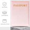 Cover Hộ Chiếu Da PU Hồng Letter Series - Ví Thẻ Kinh Doanh Đa Năng Cho Nữ, Bộ Travel Passport Holder 8