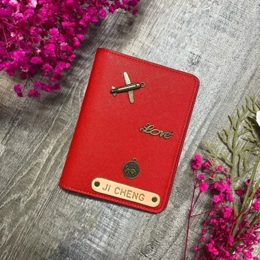 Cover passport Đỏ năng động, da bền khắc tên theo yêu cầu, tặng charm - Quà tặng ý nghĩa 129k 7