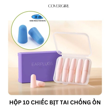 COVERGIRL Hộp 10 Nút Bịt Tai Chống Ồn Giảm Tạp Âm Khi Ngủ - Pastel Đa Màu Giá 25.000₫