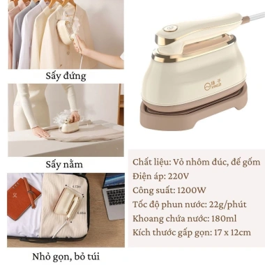 Cozy Bàn là hơi nước cầm tay 2 trong 1 - Gấp gọn, ủi nước và khô, du lịch tiện lợi 6