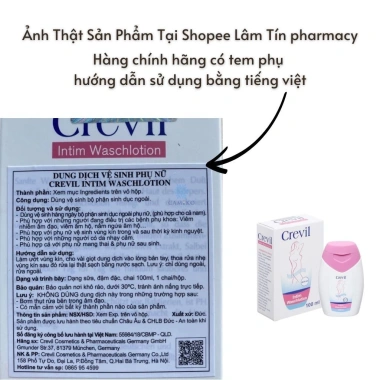 Crevil Dung Dịch Vệ Sinh Nữ 100ml, Chống Viêm, Khử Mùi, Cân pH, Mua 3 Tặng Quà, 119k