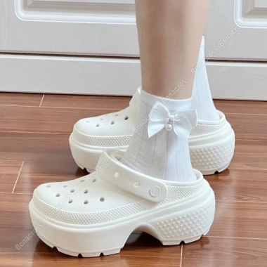 Cross Stomp Clog 7CM Đế Cao Nữ Full Box 2.025 - Giá Ưu Đãi 285k