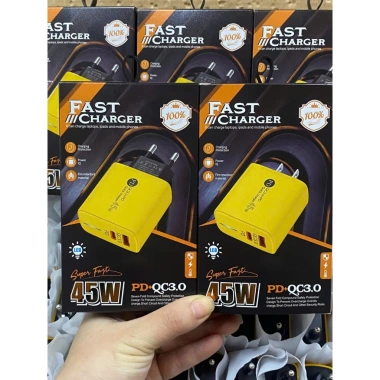 Củ Cốc Sạc Nhanh 4 Cổng USB 3.0 & Type‑C, Chống Cháy Nổ, Sạc Đa Thiết Bị, Giá 58.429₫