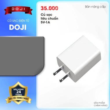 Củ sạc DOJI 5V-1A bền đẹp, hiệu quả, không gây chai pin - Giá chỉ 35.000₫