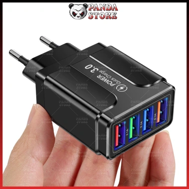 Củ sạc du lịch 4 cổng USB 3.1A tích hợp EU - Sạc đồng thời 4 thiết bị, chỉ 17.200₫
