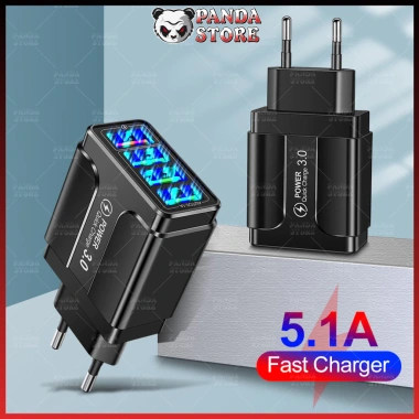 Củ sạc du lịch 4 cổng USB 3.1A tích hợp EU - Sạc đồng thời 4 thiết bị, chỉ 17.200₫