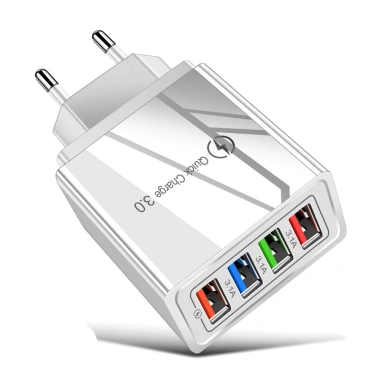 Củ sạc du lịch 4 cổng USB 3.1A tích hợp EU - Sạc đồng thời 4 thiết bị, chỉ 17.200₫