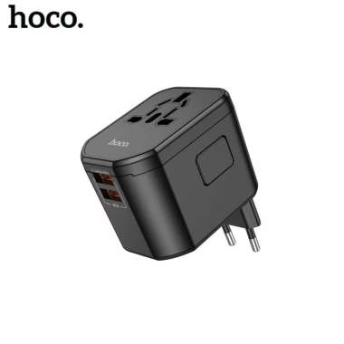 Củ sạc du lịch Hoco AC15 sạc nhanh PD 20W, 2 USB và Type-C, giảm giá 355k