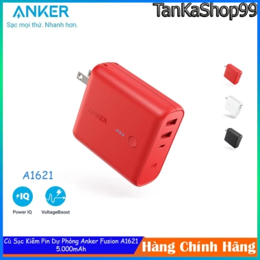 Củ sạc kiêm pin Anker PowerCore Fusion 5.000mAh A1.621 - Pin dự phòng mạnh, giá chỉ 280.000₫