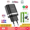Củ Sạc Nhanh 18W Hoco C12Q - QC3.0, QC2.0, USB-C, Chính Hãng, Giá Ưu Đãi 65k