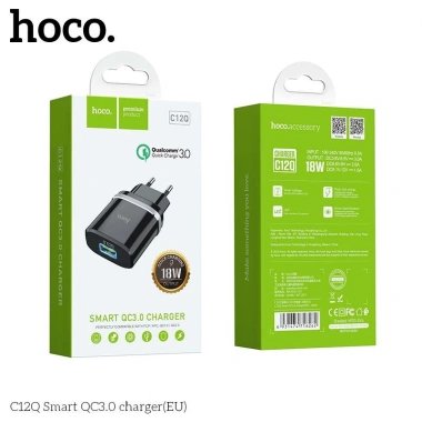 Củ Sạc Nhanh 18W Hoco C12Q - QC3.0, QC2.0, USB-C, Chính Hãng, Giá Ưu Đãi 65k 8