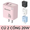 Củ sạc nhanh 20W Basefast 2 cổng, chống quá tải nhiệt, tương thích Samsung Xiaomi Oppo - 140.000đ 8