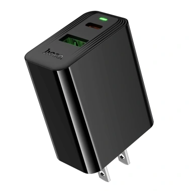 Củ sạc nhanh 20W HOCO PD20W Đen 2 Cổng Type-C & USB - Giá ưu đãi 109.000₫