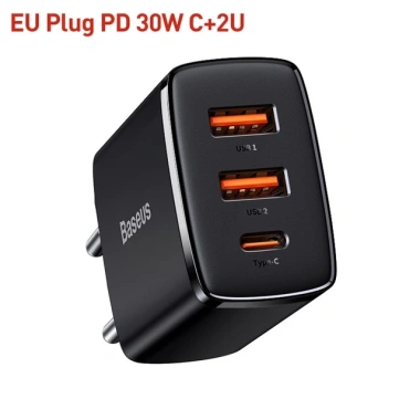 Củ sạc nhanh Baseus 30W PD USB Type‑C cho điện thoại - Giá chỉ 359.000đ